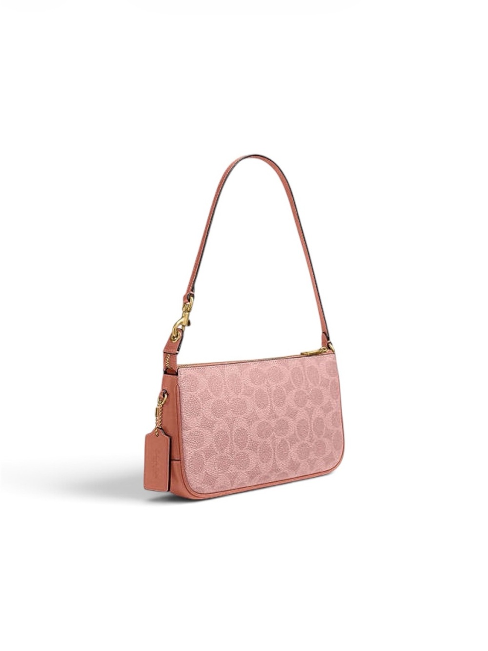 NWT Coach Plaza Bag Signature Canvas Melon Pink CCC42 Wristlet | Shoulder - Picture 2 of 13